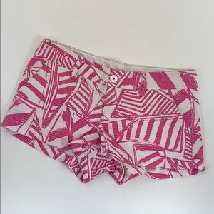 Lilly Pulitzer Pink and White Printed Women’s Shorts
